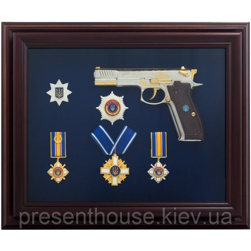 Подарунок сувенірний Пістолет Форт з нагородами, фото 1