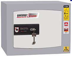 Сейф зламостійкий Griffon H.28.K (ВxШxГ:282x350x274), 1 клас, сейф проти зламу, сейф для грошей, сейф надійний