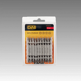 Біта 2-стороння РZ1-РZ2*65 мм, 10 шт./пач.