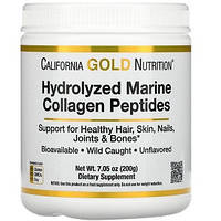 Морський колаген пептид California Gold Nutrition Hydrolyzed Marine Collagen Peptides (200 грам.)