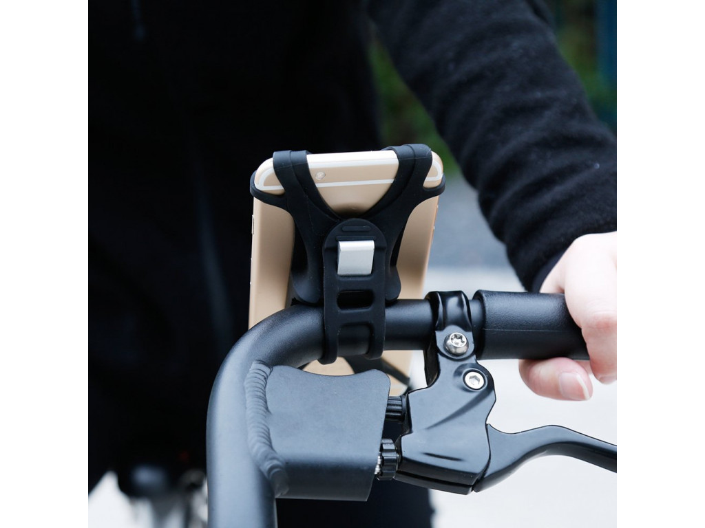 Силиконовый держатель телефона для велосипеда коляску детскую универсальный Baseus оригиналr - фото 8 - id-p1428250693