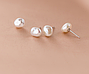 Сережки срібні з натуральними Перлами в стилі бароко, срібло 925 проби, фото 5