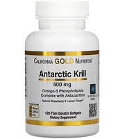 Масло антартического криля с астаксантином California Gold Nutrition Antarctic Krill 500 mg (120 капсул.)