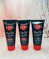 Полігель для нарощування нігтів UNO LUX 60 мл (3 кольори) Golden Tan, Baby Pink, Clear