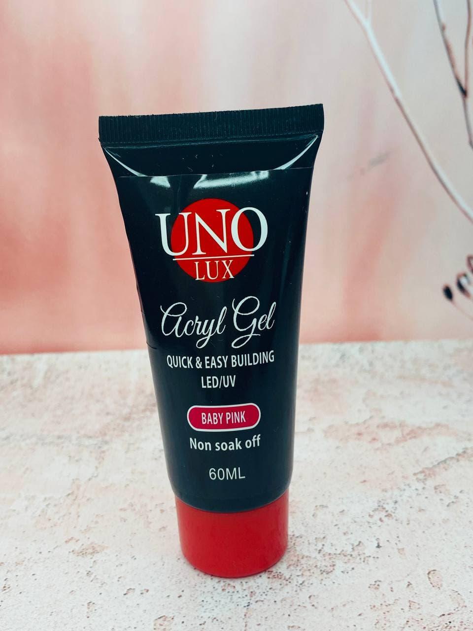 Полігель для нарощування нігтів UNO LUX 60 мл Baby Pink