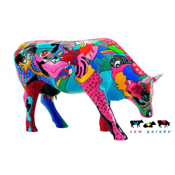 Колекційна статуетка Корова в стилі творчих пошуків Пабло Пікассо "Partying with Pi-COW-sso" Size L, фото 1