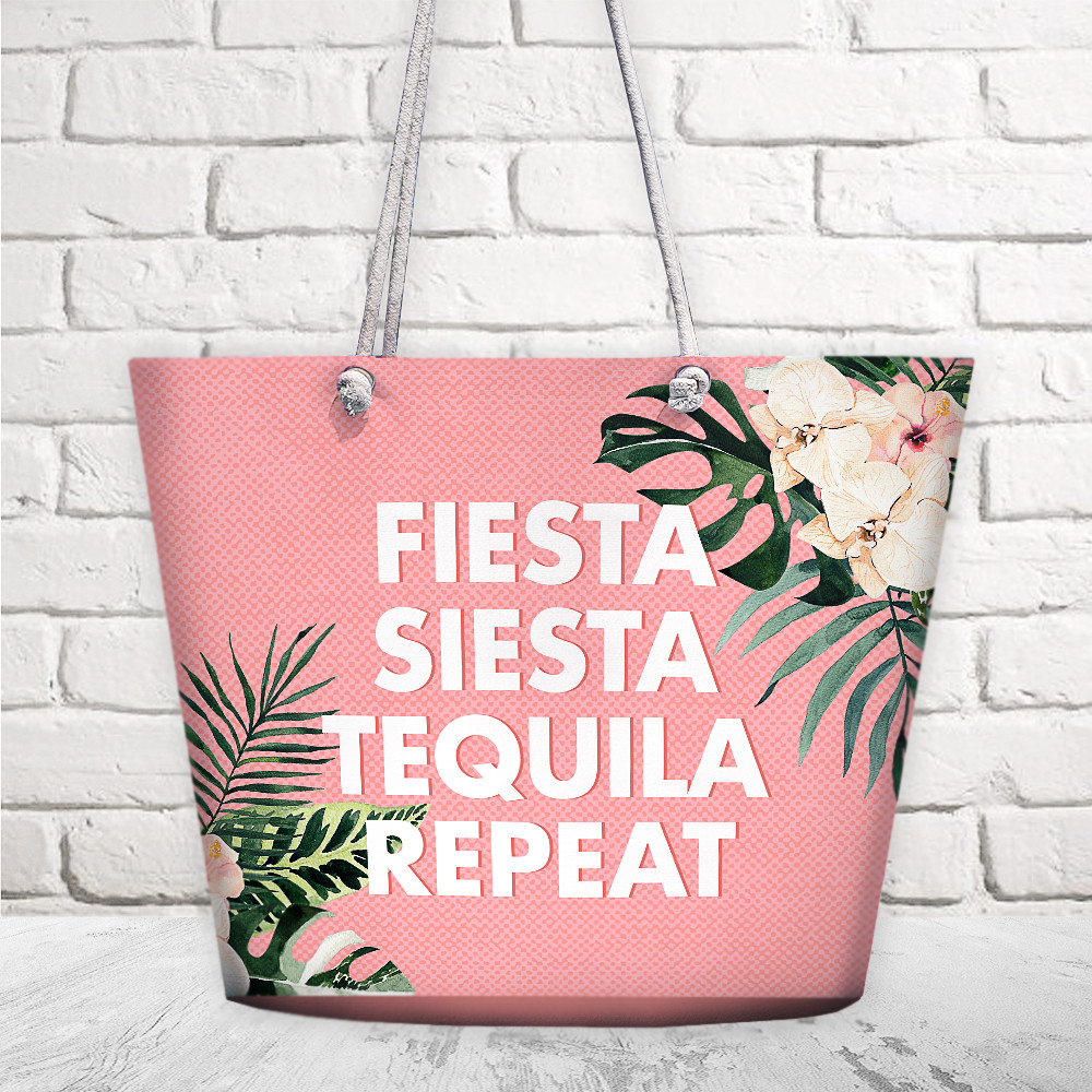 Сумка пляжна Malibu Fiesta siesta tequila repeat 50х36х15 см (MAL_20J039), фото 1