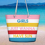 Сумка пляжна Malibu Girls just wanna have sun 50х36х15 см (MAL_20J042), фото 2