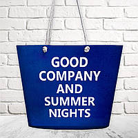 Сумка пляжна Malibu Good company and summer nights 50х36х15 см (MAL_20J030)