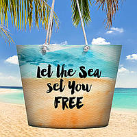 Сумка пляжна Malibu Let the sea set you free 50х36х15 см (MAL_20J004)