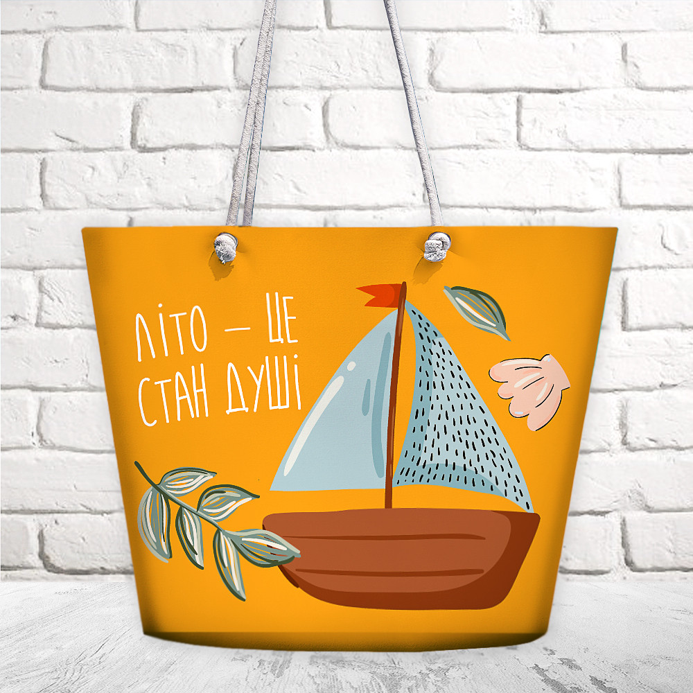 Сумка пляжна Malibu Літо - це стан душі 50х36х15 см (MAL_20J006), фото 1