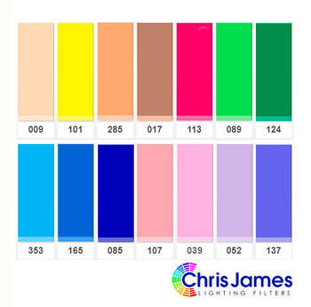 Універсальний набір гелевих світлофільтрів 30x30 см "Colour Studio Pack 14-2v", плівка Chris James Filters