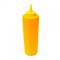 Бутылка для соусов FoREST желтая 720мл, Пластиковая желтая бутылка с крышкой для соусов