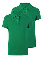 Поло для девочки блузка школьная зеленая George, размеры 146-164