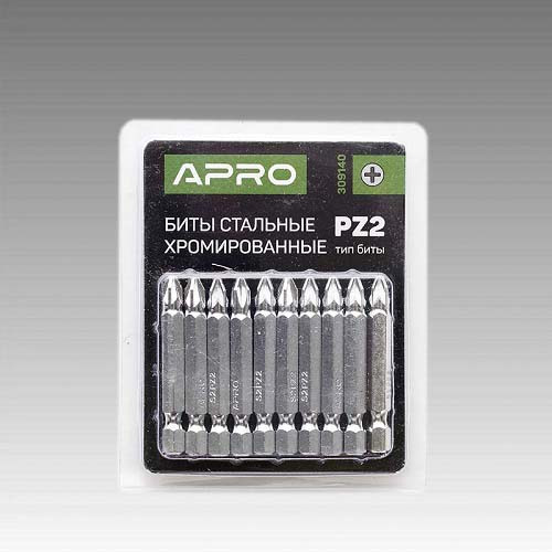 Біта APRO РZ2*50мм хром, 10шт/уп