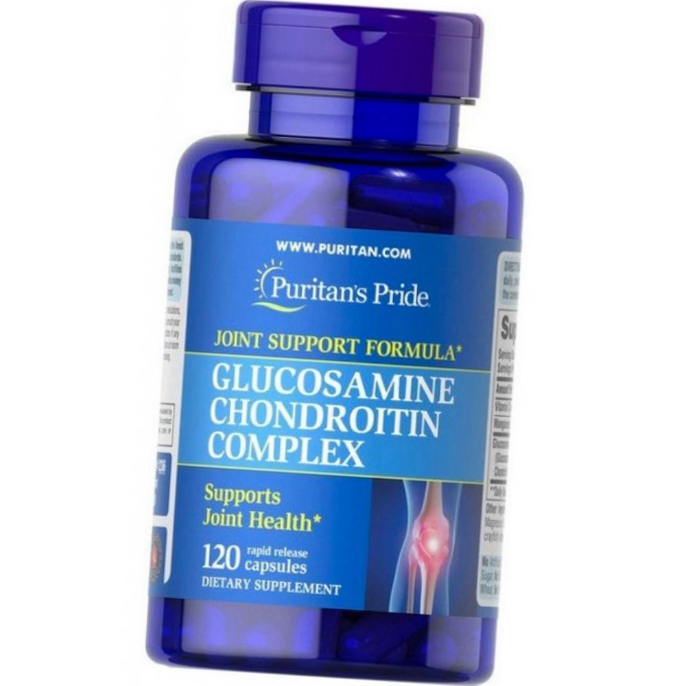 Для суглобів Хондропротектор Puritan's Pride Glucosamine Chondroitin Complex 120 кап