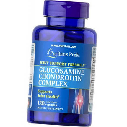 Для суглобів Хондропротектор Puritan's Pride Glucosamine Chondroitin Complex 120 кап, фото 2