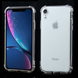 Чохол для iPhone XR силіконовий з посиленими кутами, Прозорий