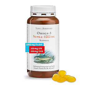 Sanct Bernhard - Omega-3 supra 1000 mg (EPA 300, mg DHA 200 mg), 120 капсул