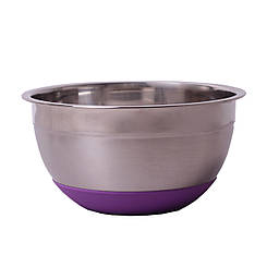 Миска Kamille Ø18 * 9см з нержавіючої сталі з силіконовим дном Колір фіолетовий 4346