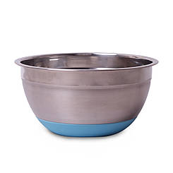 Миска Kamille Ø20 * 10см з нержавіючої сталі з силіконовим дном Колір блакитний 4347