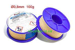 Припій CYNEL Sn60Pb40 з флюсом; 0,8 мм.; 100 грам