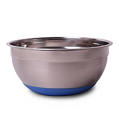 Миска Kamille Ø26 * 12см з нержавіючої сталі з силіконовим дном Колір синій 4350