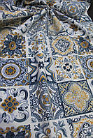 Ткань для штор, скатертей и подушек синий цвет с тефлоном Турция