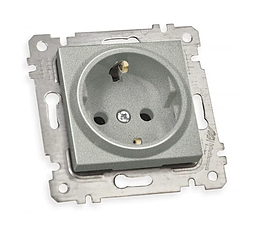 Механізм розетки Mutlusan Rita 47-11-80 16А вн. земля срібло