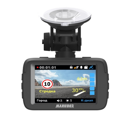 Автомобільний відеореєстратор Marubox M600PLUS з радар-детектором і GPS ...