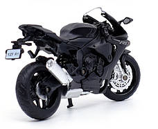 Модель мотоцикла Yamaha YZF-R1 масштаб: 1:18. Іграшковий мотоцикл Ямаха Р1 чорний, фото 2