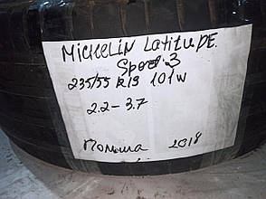 Уживані 235/55 R19 101W Літня шина Michelin Latitude Sport 3, фото 3