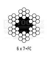 Оцинкованный стальной трос 5.00мм., (пл.6х7+FC) [100] EN12385-4