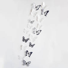 Різнокольорові метелики на стіні. Набір різнокольорових метеликів. Декоративні метелики. 3D метелик наклейки. Метелики для декору, фото 3