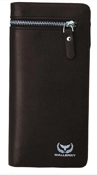 Чоловічий портмоне гаманець 618 Wallerry Чорний (KG-2665)