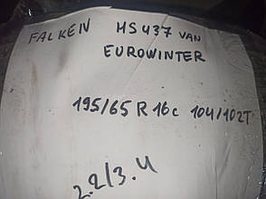 Б/у 195/65 R16 104/102T Зимняя шина Falken Eurowinter HS437, фото 3