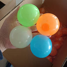 Липкі кульки, що світяться Globbles RESTEQ 4 шт. Липкі кулі Globbles. Світиться кульки. Іграшка-антистрес 6.5 см, фото 2