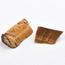 Натуральний камінь Тигрове око 3 шт (50 грам). Минирал Tiger eye 2.5 см, фото 2