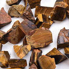 Натуральний камінь Тигрове око 3 шт (50 грам). Минирал Tiger eye 2.5 см, фото 3