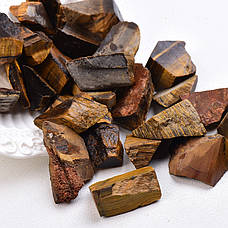 Натуральний камінь Тигрове око 3 шт (50 грам). Минирал Tiger eye 2.5 см, фото 3