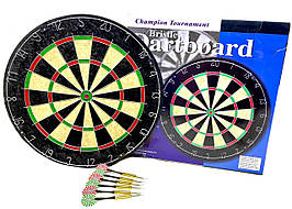 Дартс професійний мішень для гри в дартс з сизалю d-45см, в комплекті 6 дротиків з 18g, BL-1818B