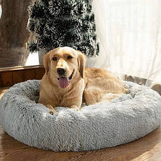 М'яка лежанка ліжко для собак та котів RESTEQ 60 см. Лежак для котів. Лежак для собак. Місце сну для кота, фото 2