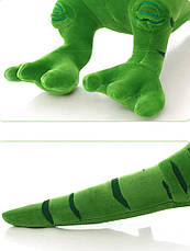 Динозавр RESTEQ зеленого кольору 70 см. М`яка іграшка Тиранозавр, фото 2