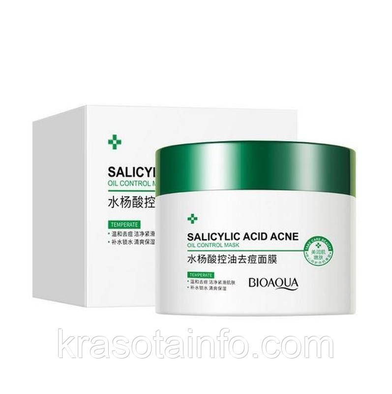 Крем маска гель з саліцилової кислотою від акне і запалень, Анти-акне, Bioaqua Salicilic Acid Acne, 120 мл
