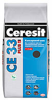 Затирка для Швів Ceresit CE 33 PLUS 2 кг № 116 (Антрацит) (Оригінал) Церезіт