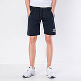 Чоловічі трикотажні шорти Adidas, синього кольору з білими полосками, фото 3