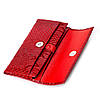Жіночий гаманець Karya 1142-019 шкіряний червоний "під рептилію", фото 6