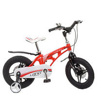 Велосипед двухколесный детский 14д. WLN1446G-3 Infinity,SKD 85,магн.рама,диск.торм,красн,зв,доп.кол)