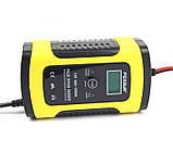Автомобільний імпульсний зарядний пристрій Foxsur 12v 5-6A, автоматичний зарядний для акумулятора, фото 6