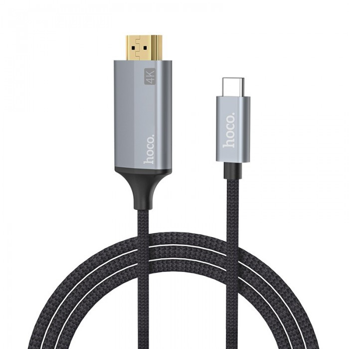 Адаптер Hoco UA13 Type-C to HDMI кабель адаптер 2К-4К Сірий